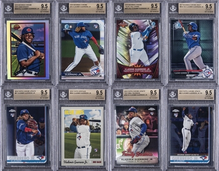 2017-2019 Bowman Chrome and Topps Vladimir Guerrero Jr. Rookie Cards BGS GEM MINT 9.5 Collection (41)